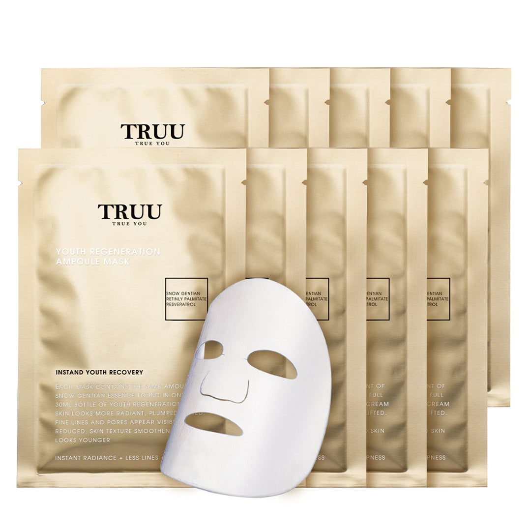 TRUU Snow Gentian Youth Regeneration Ampoule Mask x10