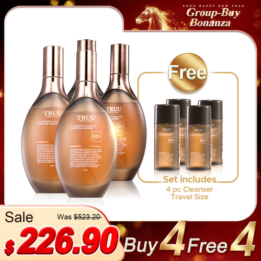 TRUU (76 Probiotics Amino Purifying Cleanser / 76 Probiotic Salicylic Purifying Cleanser ) Pick 4【Free】76 Cleanser -30g Travel Size x4