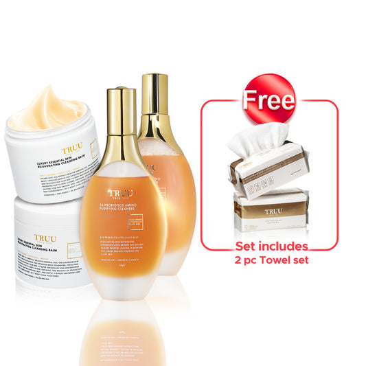 TRUU 76 Cleanser x2 (Pick One) + Luxury Essential Skin Rejuvenating Cleansing Balm x2【FREE】Cleansing Towels x2