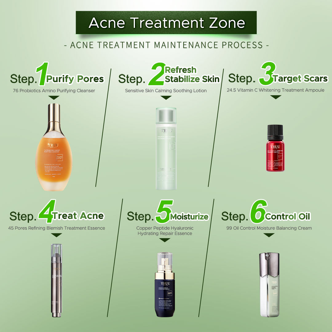 76 Cleanser + 5% Acid Serum + 10% Acid Serum + 99 Cream【FREE】Sensitive Lotion-30ml + 24.5 Whitening Ampoule-3ml