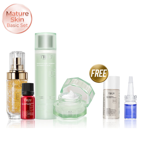 TRUU Sensitive Lotion +24.5 Ampoule + Repair Essence + Repair Cream【FREE】Essence-30ml + Copper Peptide Serum -7ml