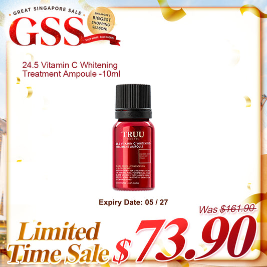 TRUU 24.5 Vitamin C Whitening Treatment Ampoule -10ml (Expiry on 04/27 & 05/27)