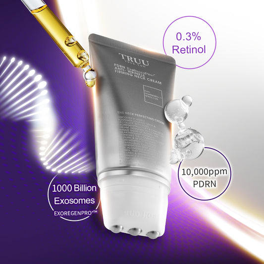 TRUU PDRN ExoRegenPro+™ Anti-Wrinkle Firming Neck Cream x2【Free】PDRN ExoRegenPro+ Collagen Regeneration Hydra-Glow Mask -30g Travel Size