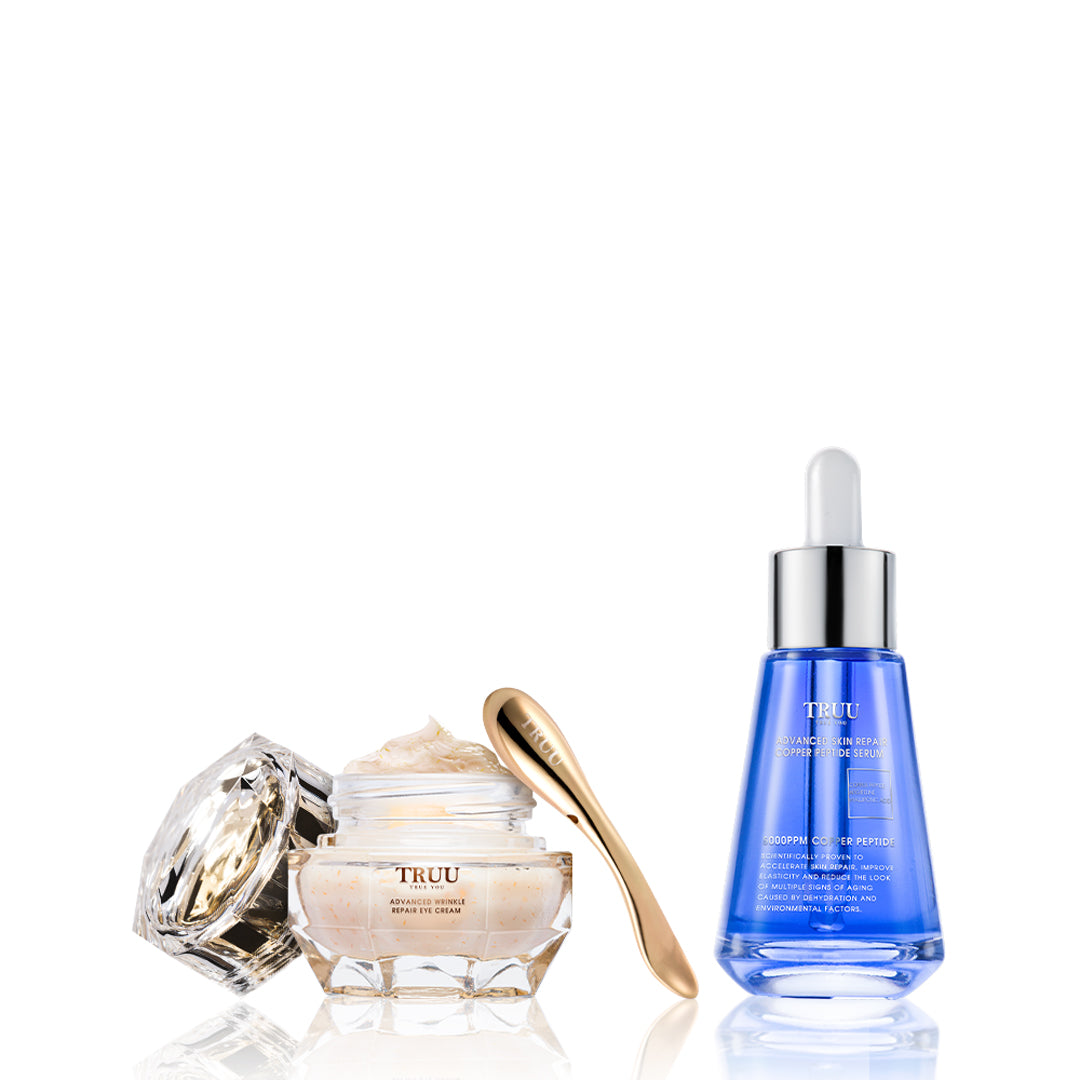 Luxe Gold Peptide Firming Eye Cream + (Repair Essence / Whitening Corrector / Soothing Essence / Copper Peptide Hyaluronic / Advanced Copper) Pick One