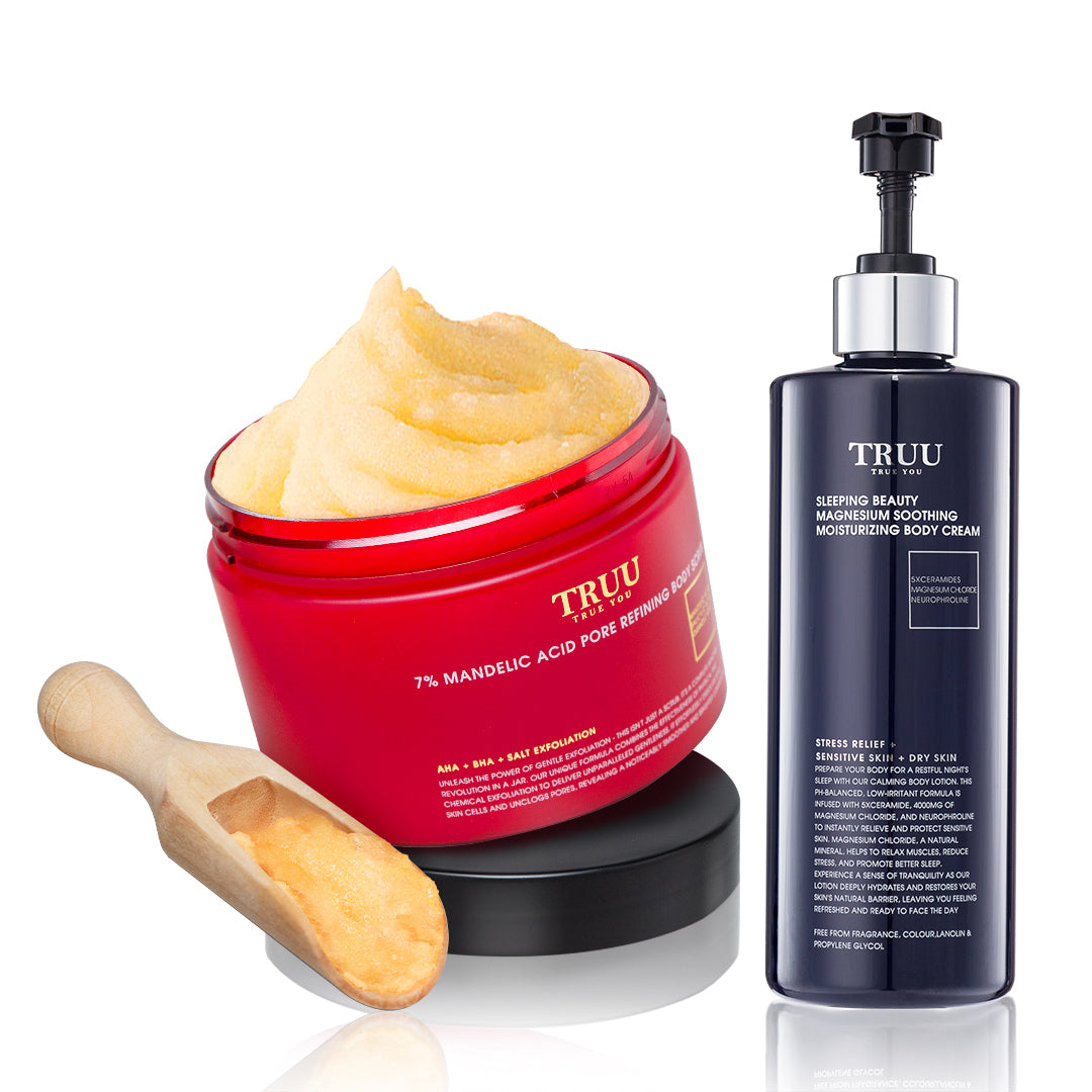 TRUU Sleeping Beauty Magnesium Soothing Moisturizing Body Cream Bundle Set