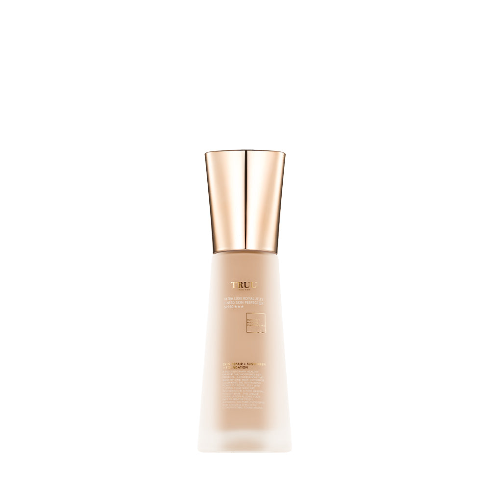 TRUU Ultra Luxe Royal Jelly Tinted Skin Perfector SPF50★★★ + Luxury Essential Skin Rejuvenating Balm【Free】Ultra-Fitting Elastic Puff