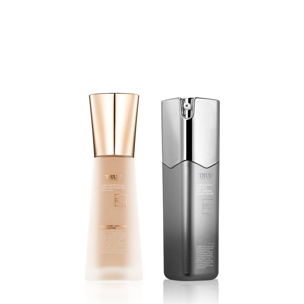 TRUU Ultra Luxe Royal Jelly Tinted Skin Perfector Set Bundle