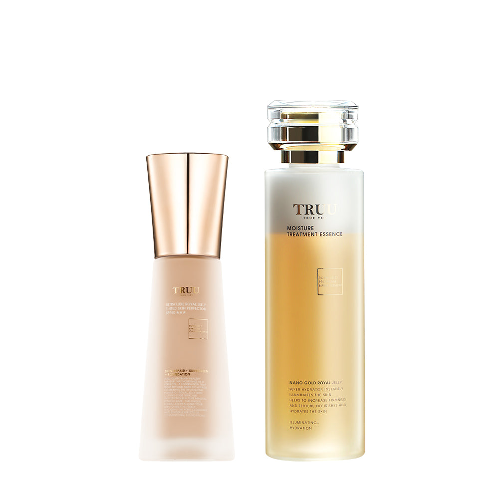 TRUU Ultra Luxe Royal Jelly Tinted Skin Perfector Set Bundle