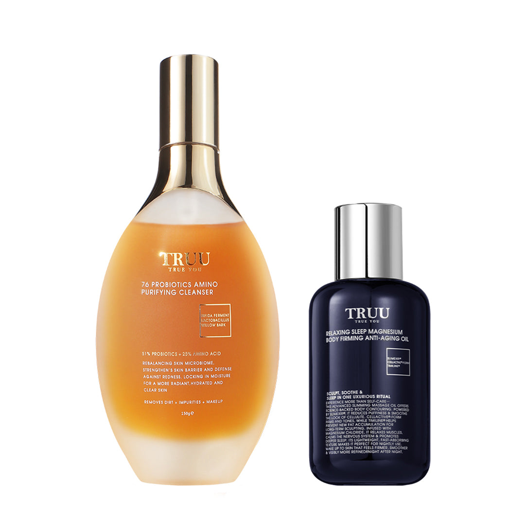 TRUU Relaxing Sleep Magnesium Body Firming Anti-Aging Oil Bundle Set
