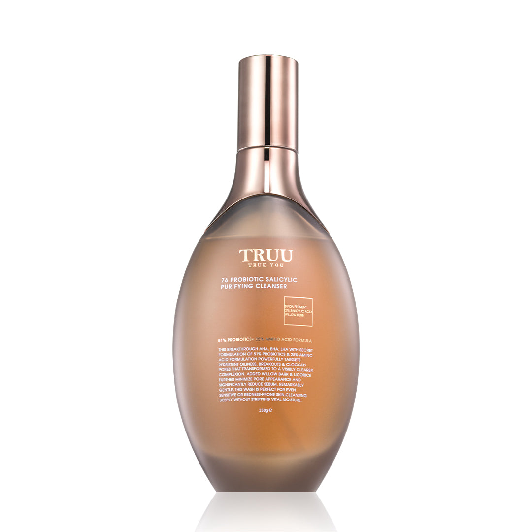 TRUU (76 Amino Cleanser / 76 Salicylic Cleanser ) Pick one + 99 Oil-Control Cream【Free】(5% Mandelic Acid Sebum -8g / 10% Acne-Defying Mandelic Acid Serum -8g) Pick one