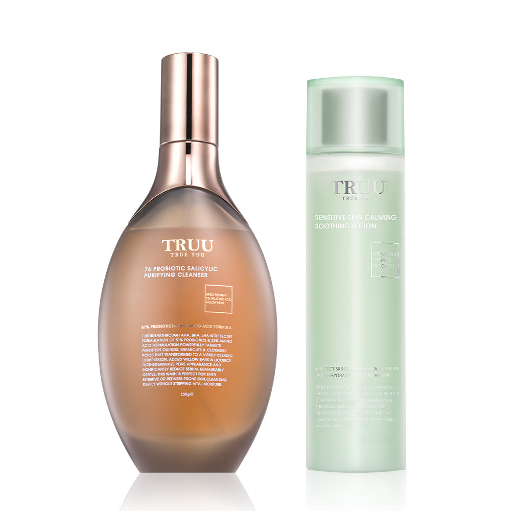 TRUU 76 Probiotic Salicylic Purifying Cleanser + Six types of Toner (Pick one)