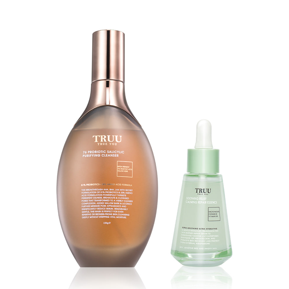 TRUU 76 Probiotic Salicylic Purifying Cleanser Bundle Set
