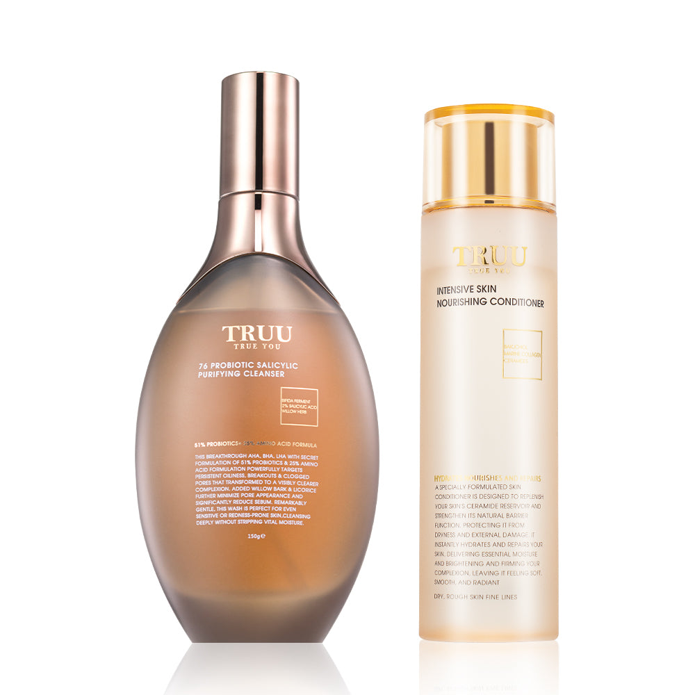 TRUU 76 Probiotic Salicylic Purifying Cleanser + Six types of Toner (Pick one)