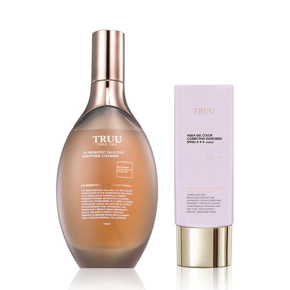 TRUU 76 Probiotic Salicylic Purifying Cleanser Bundle Set