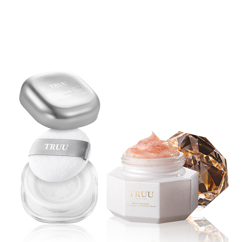 TRUU Skin-Nourishing Overnight Loose Powder + (99 Cream / ExoRegenPro+™ Royal Jelly Cream / PDRN ExoRegenPro+™ Cream / Soothing Cream / Snow Gentian Cream) Pick One