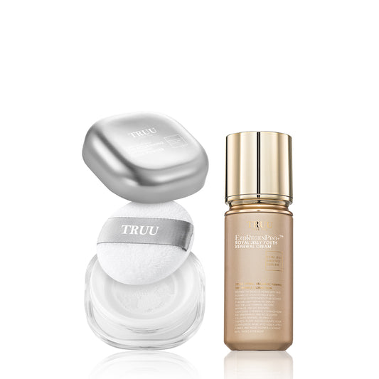 TRUU Skin-Nourishing Overnight Loose Powder + (99 Cream / ExoRegenPro+™ Royal Jelly Cream / PDRN ExoRegenPro+™ Cream / Soothing Cream / Snow Gentian Cream) Pick One