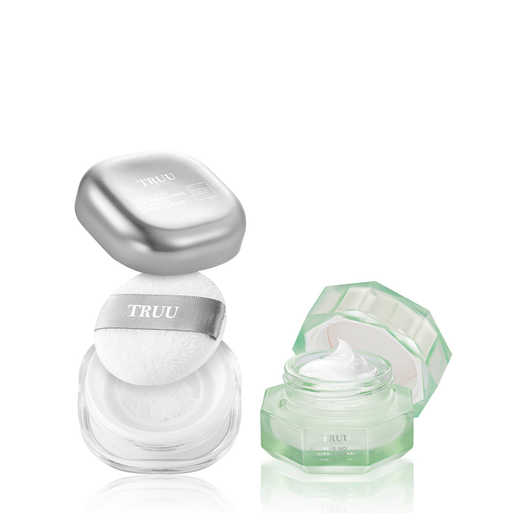 TRUU 焕肤晚安散粉 +(99霜/蜂王乳赋活霜/PDRN赋活霜/舒缓霜/雪光龙胆霜)任选一