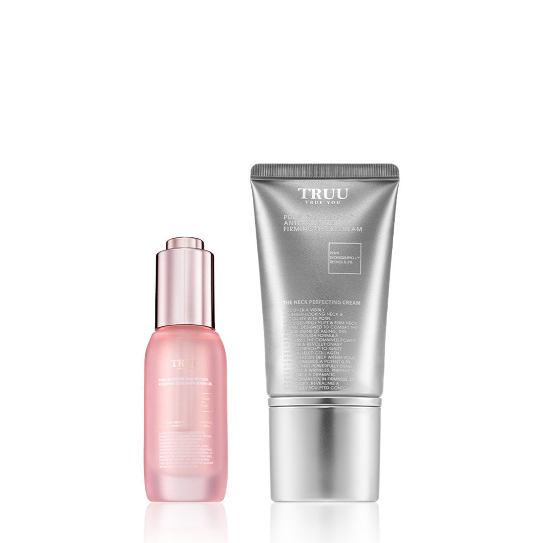 TRUU PDRN Exosome Time-Reverse Plumping Collagen Serum Oil Bundle Set (Preorder End Oct)