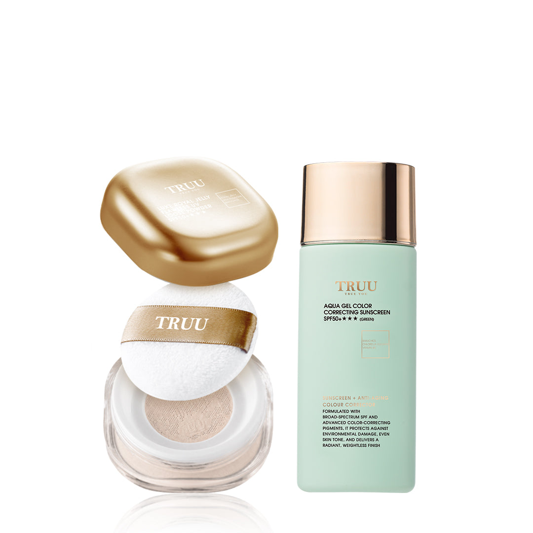 TRUU Luxe Royal Jelly Flawless UV Loose Powder SPF50+★★★ + Sunscreen -Pick one (Preorder End Oct)