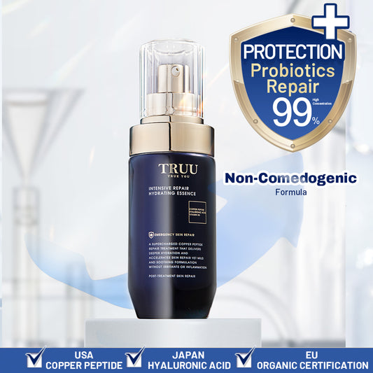 TRUU Copper Peptide Hyaluronic Hydrating Repair Essence + PDRN ExoRegenPro+ Collagen Regeneration Hydra-Glow Mask -30g