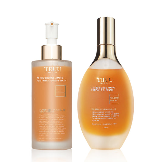TRUU 76 Probiotics Amino Purifying Cleanser + 76 Probiotics Amino Purifying Feminine Wash