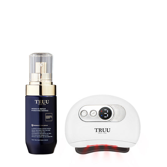 TRUU Thermal Inducer Wrinkle Reduction Therapy + ( Whitening Essence or Hydrating Essence / Repair Essence / Advanced Skin Repair Copper Peptide Serum) Pick one