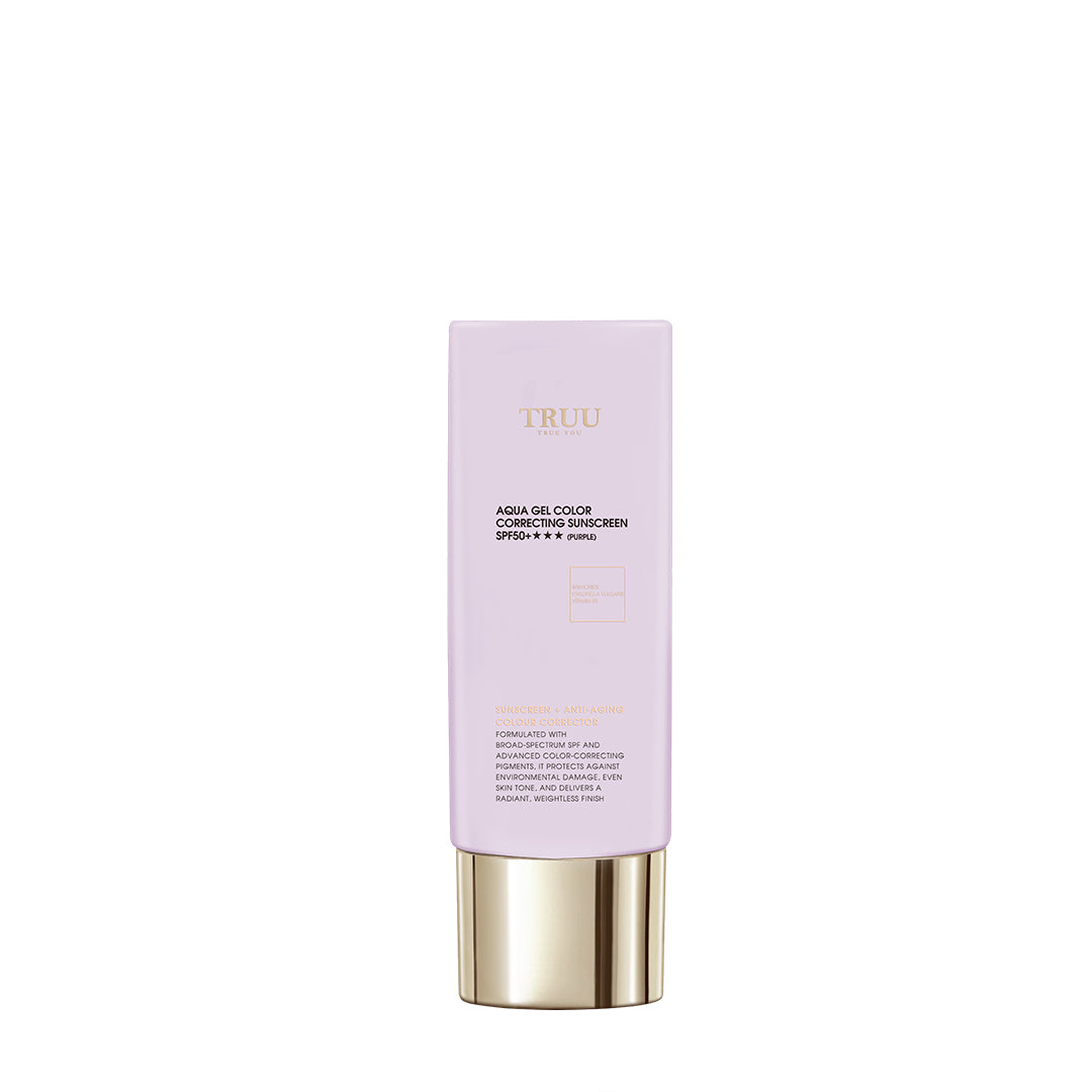 TRUU Aqua Gel Color Correcting Sunscreen SPF50+★★★ (Pink, Purple) | Any 4 items