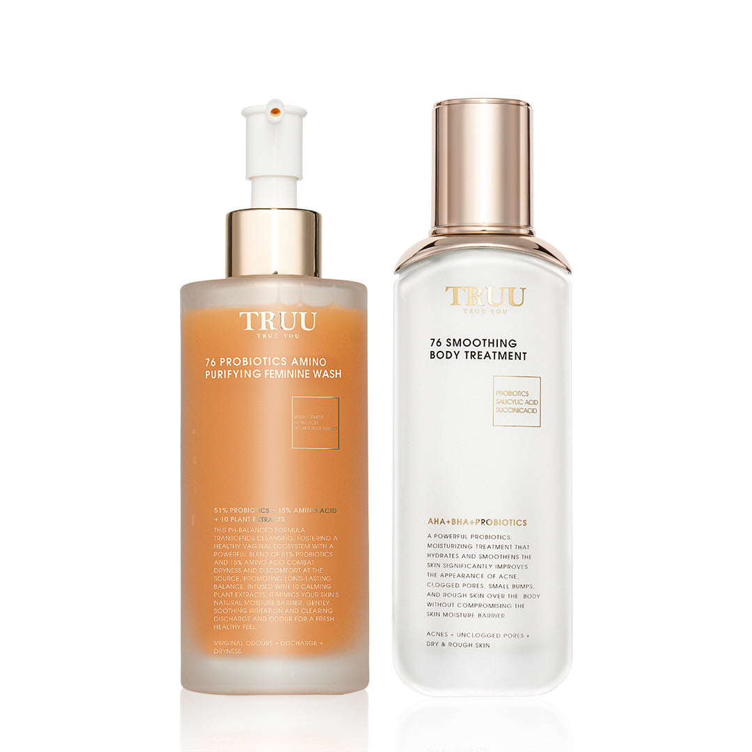 TRUU 76 Probiotics Amino Purifying Feminine Wash Set Bundle