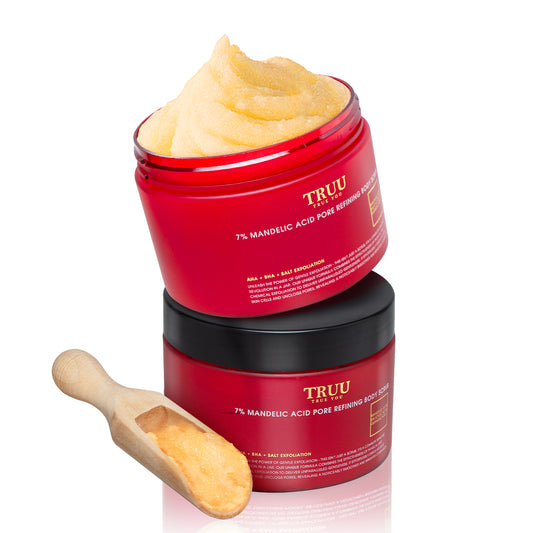 TRUU 7% Mandelic Acid Pore Refining Body Scrub【FREE】Wooden Spatula Bundle Set