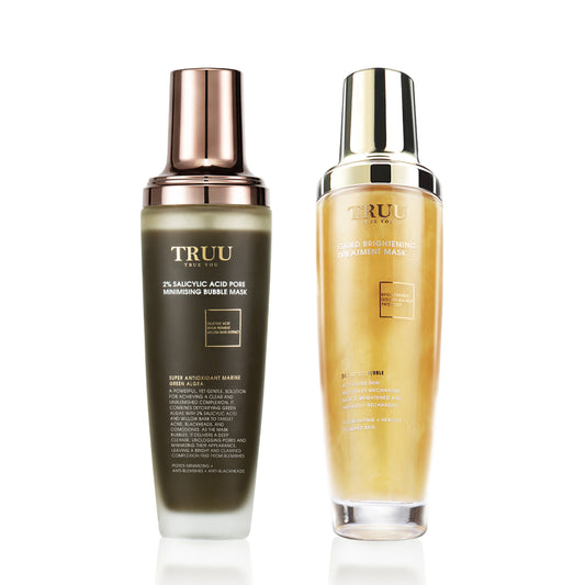 TRUU (2% Salicylic Acid Pore Minimising Bubble Mask / Gold Brightening Treatment Mask ) Pick one | Any 4 items