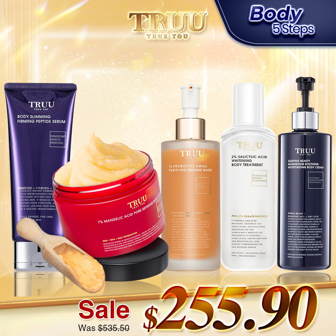 TRUU 76 Feminine Wash + 7% Body Scrub + Body Treatment
