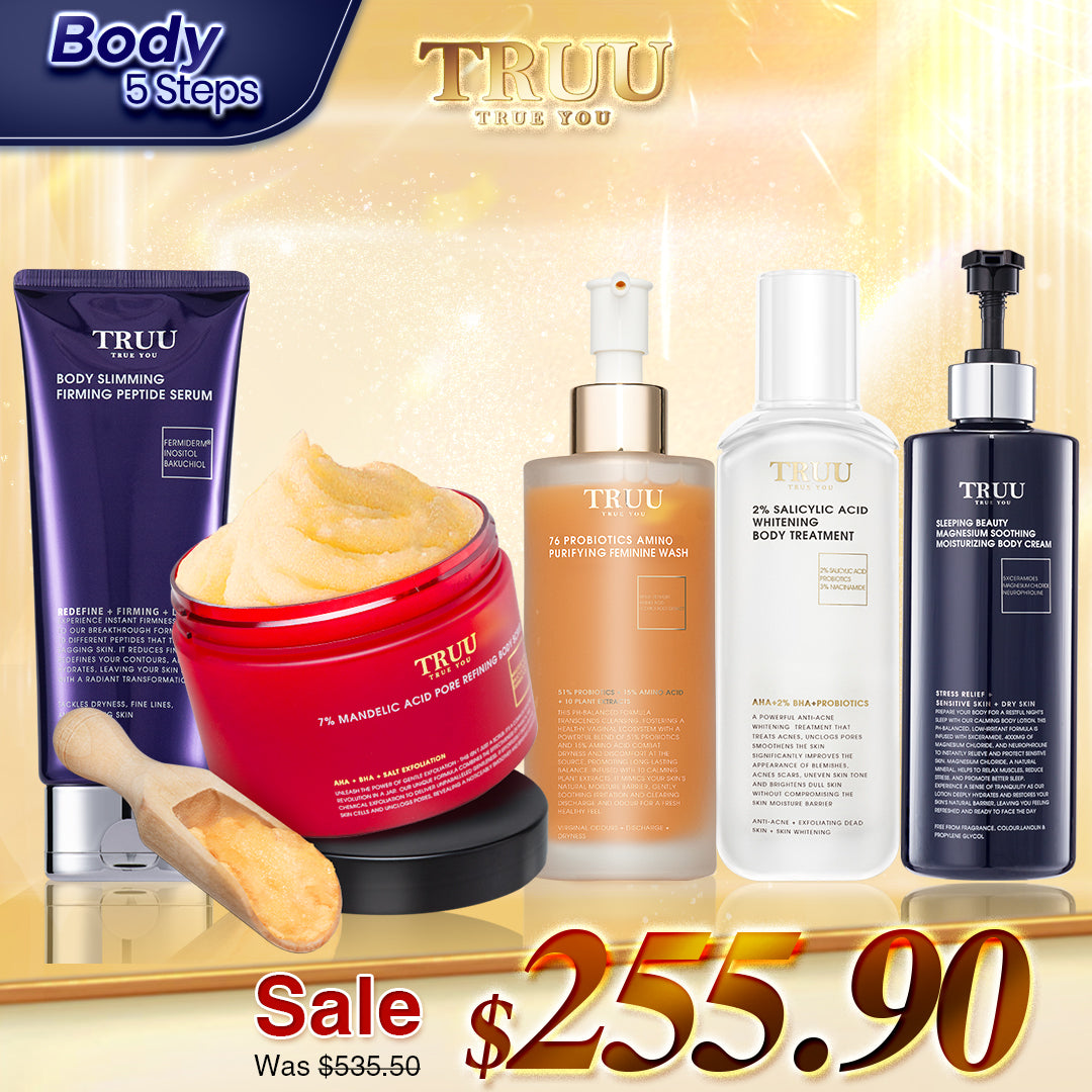 TRUU 76 Feminine Wash + 7% Body Scrub + Body Treatment