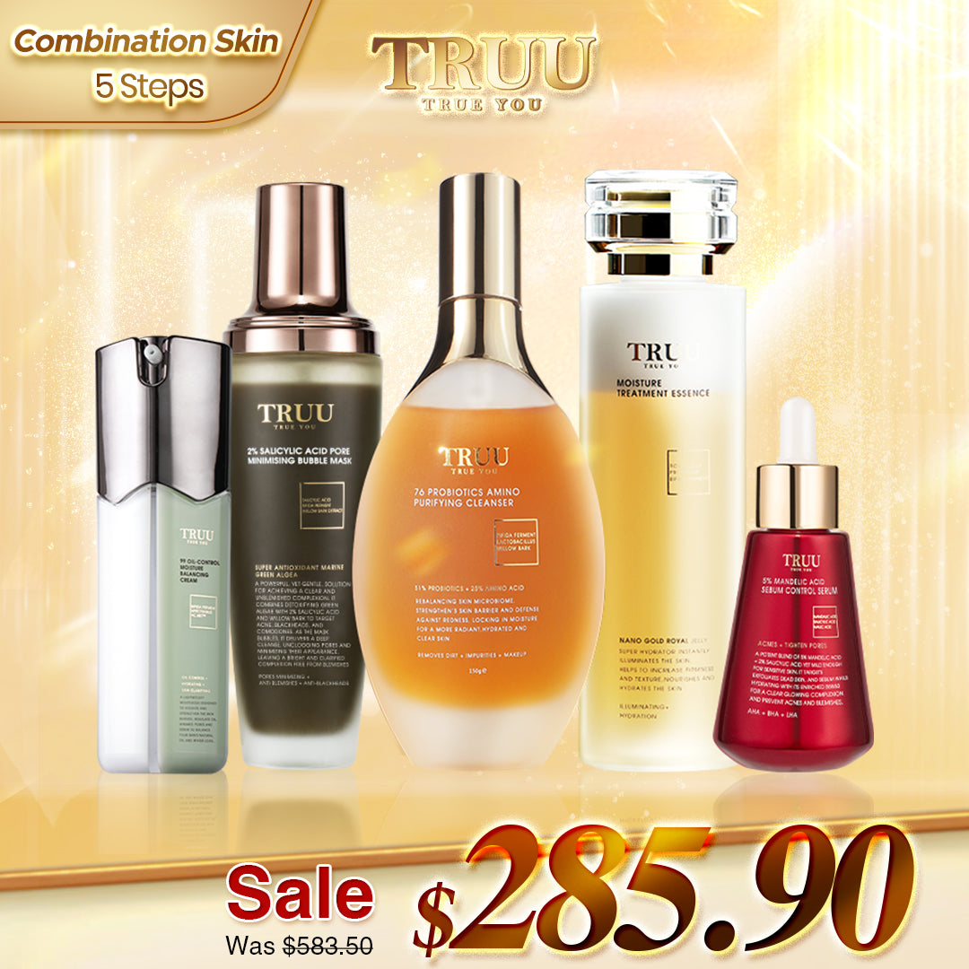 TRUU 76 Cleanser + Hydrating Repair Essence + 99 Balancing Cream