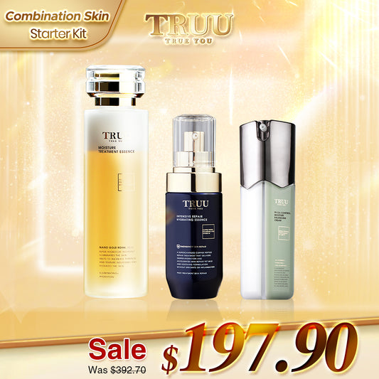 TRUU 76 Cleanser + Hydrating Repair Essence + 99 Balancing Cream