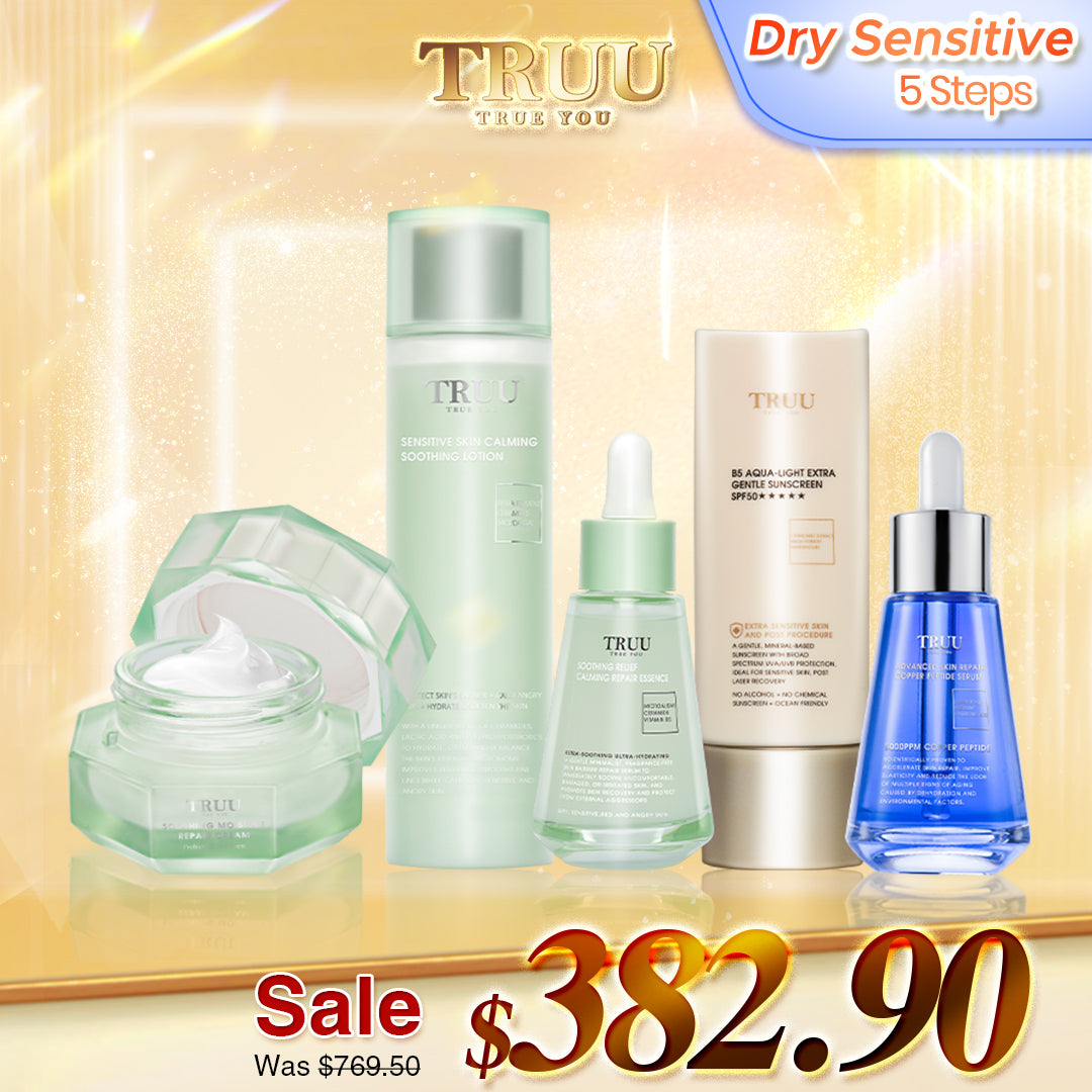 TRUU 76 Cleanser + Calming Soothing Lotion + Repair Cream