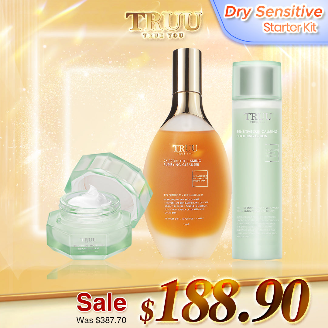TRUU 76 Cleanser + Calming Soothing Lotion + Repair Cream