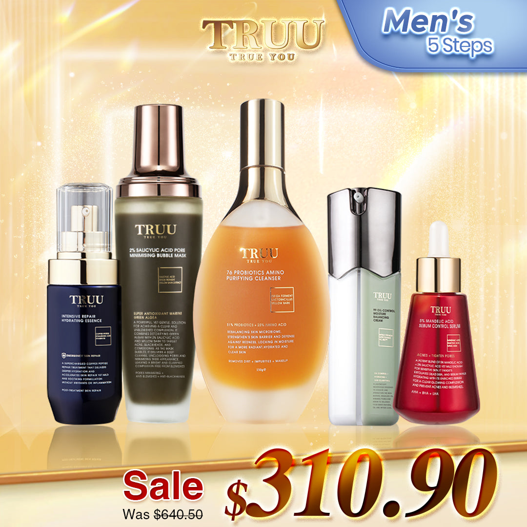 TRUU 76 Cleanser + 2% Bubble Mask + 99 Balancing Cream