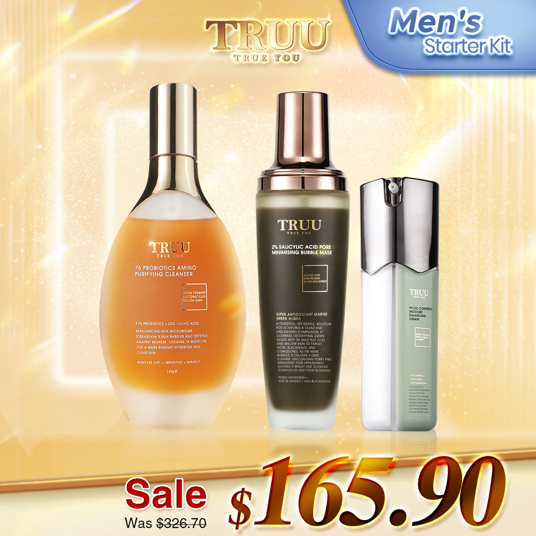TRUU 76 Cleanser + 2% Bubble Mask + 99 Balancing Cream