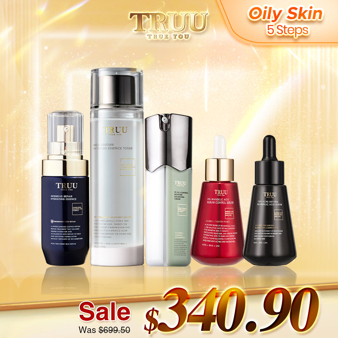 TRUU 76 Cleanser + Whitening Essence Toner + 99 Balancing Cream