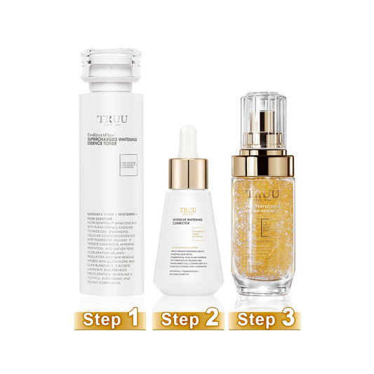 [Anti-ageing] TRUU Whitening Essence Toner + Whitening Dark Spot Corrector + Repair Essence