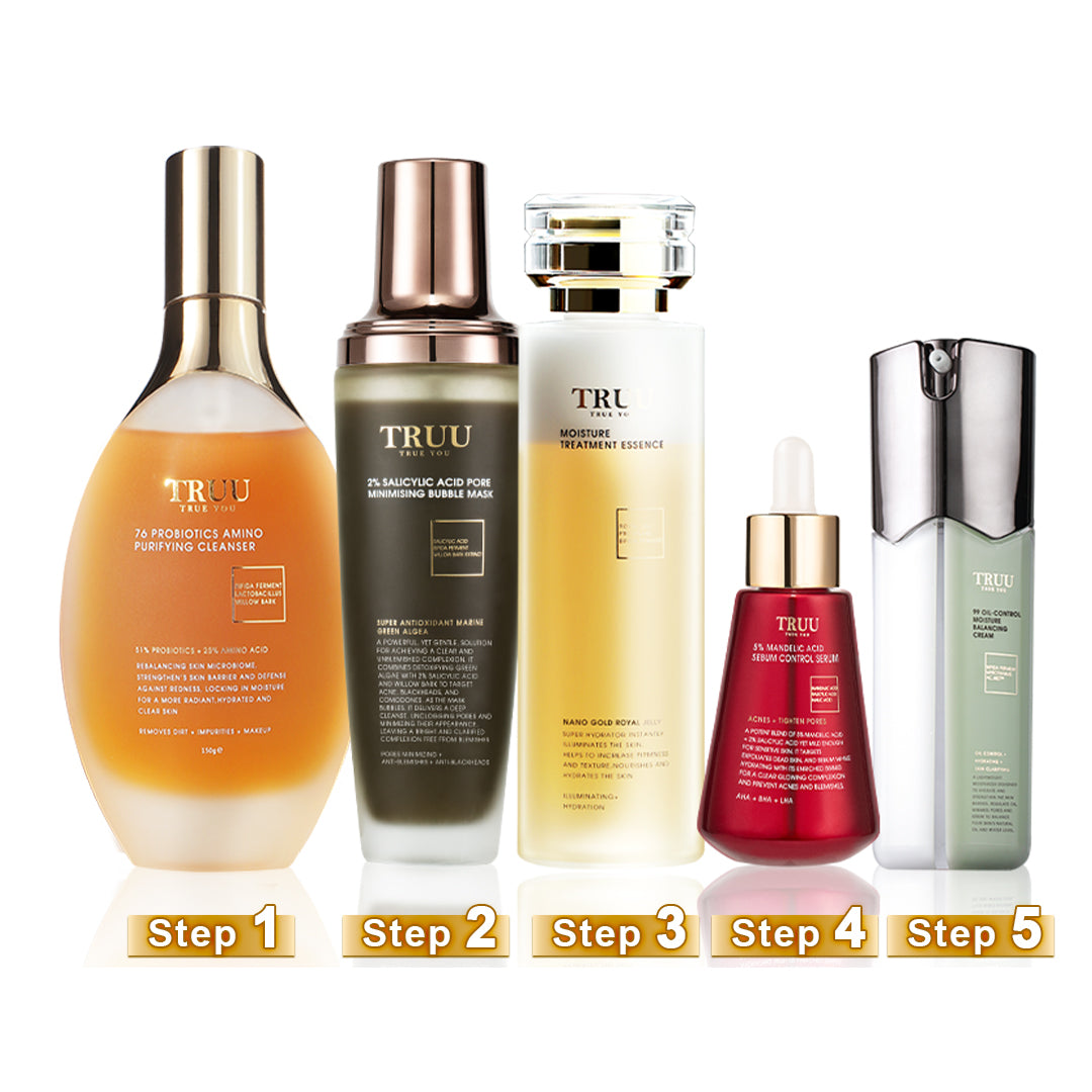[Combination Skin] TRUU 76 Cleanser + Hydrating Repair Essence + 99 Balancing Cream