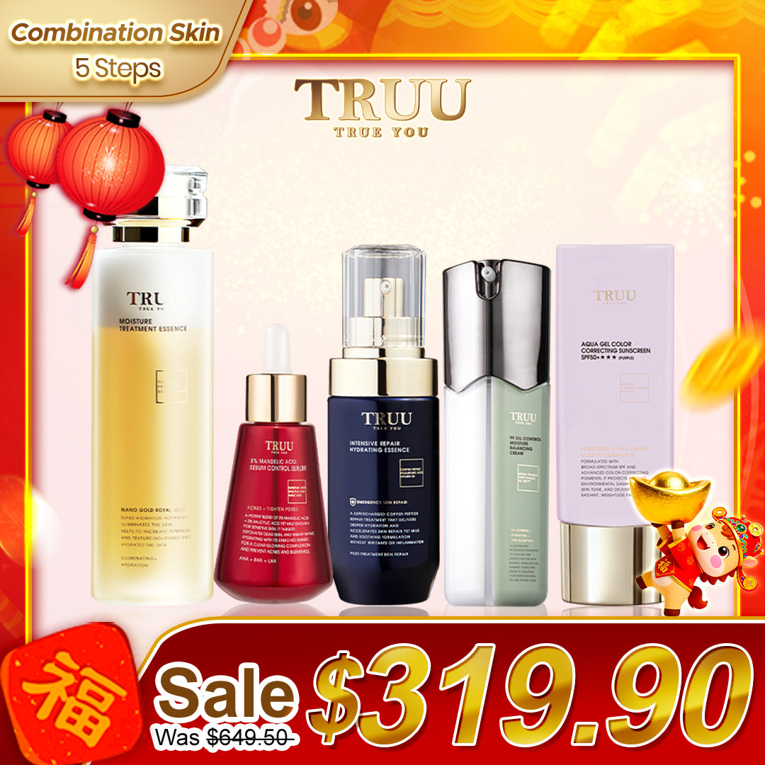 [Combination Skin] TRUU 76 Cleanser + Hydrating Repair Essence + 99 Balancing Cream