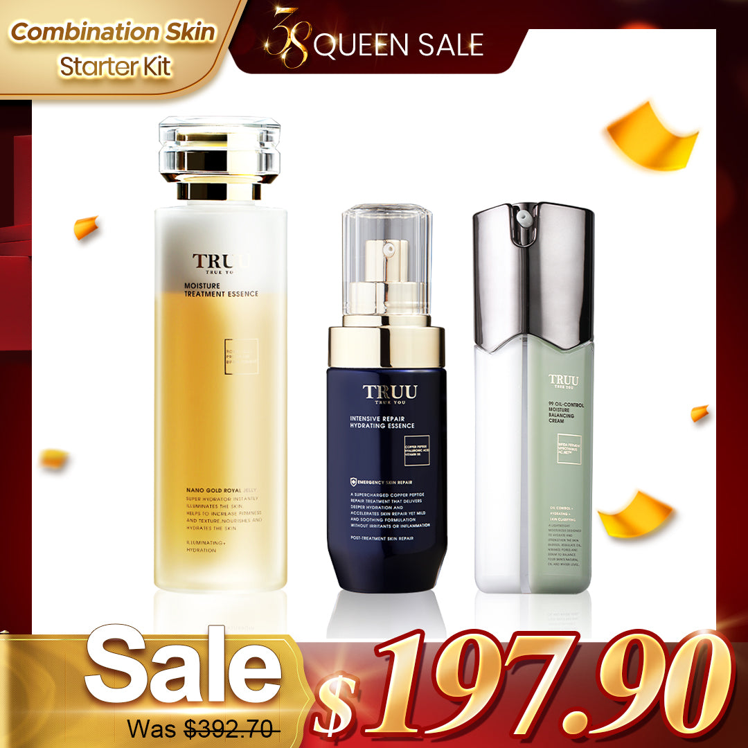 [Kulit Kombinasi] Pencuci Muka TRUU 76 + Esen Pembaikan Hidrat + Krim Penyeimbang 99