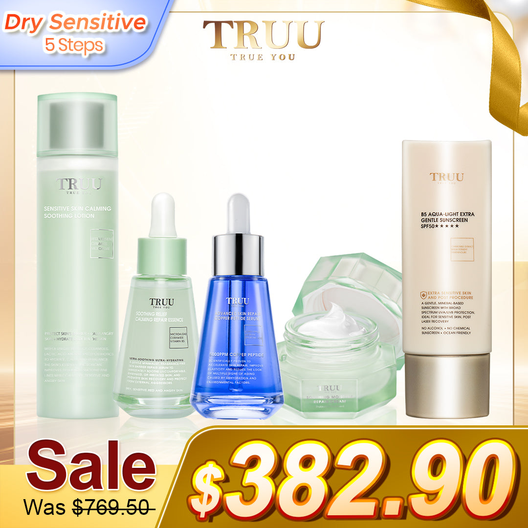 [Dry Sensitive] TRUU 76 Cleanser + Calming Soothing Lotion + Repair Cream