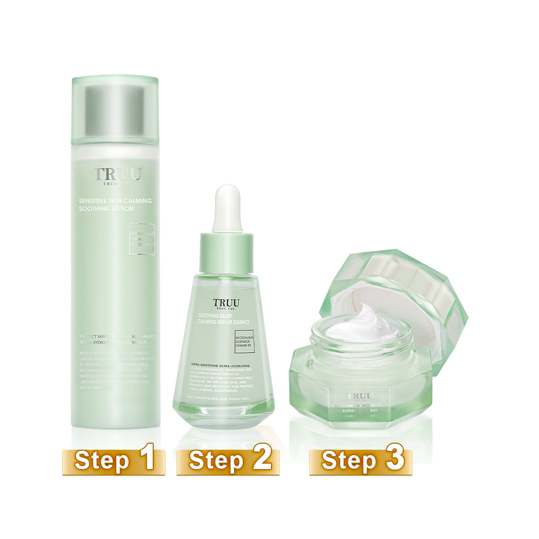 [Dry Sensitive] TRUU 76 Cleanser + Calming Soothing Lotion + Repair Cream