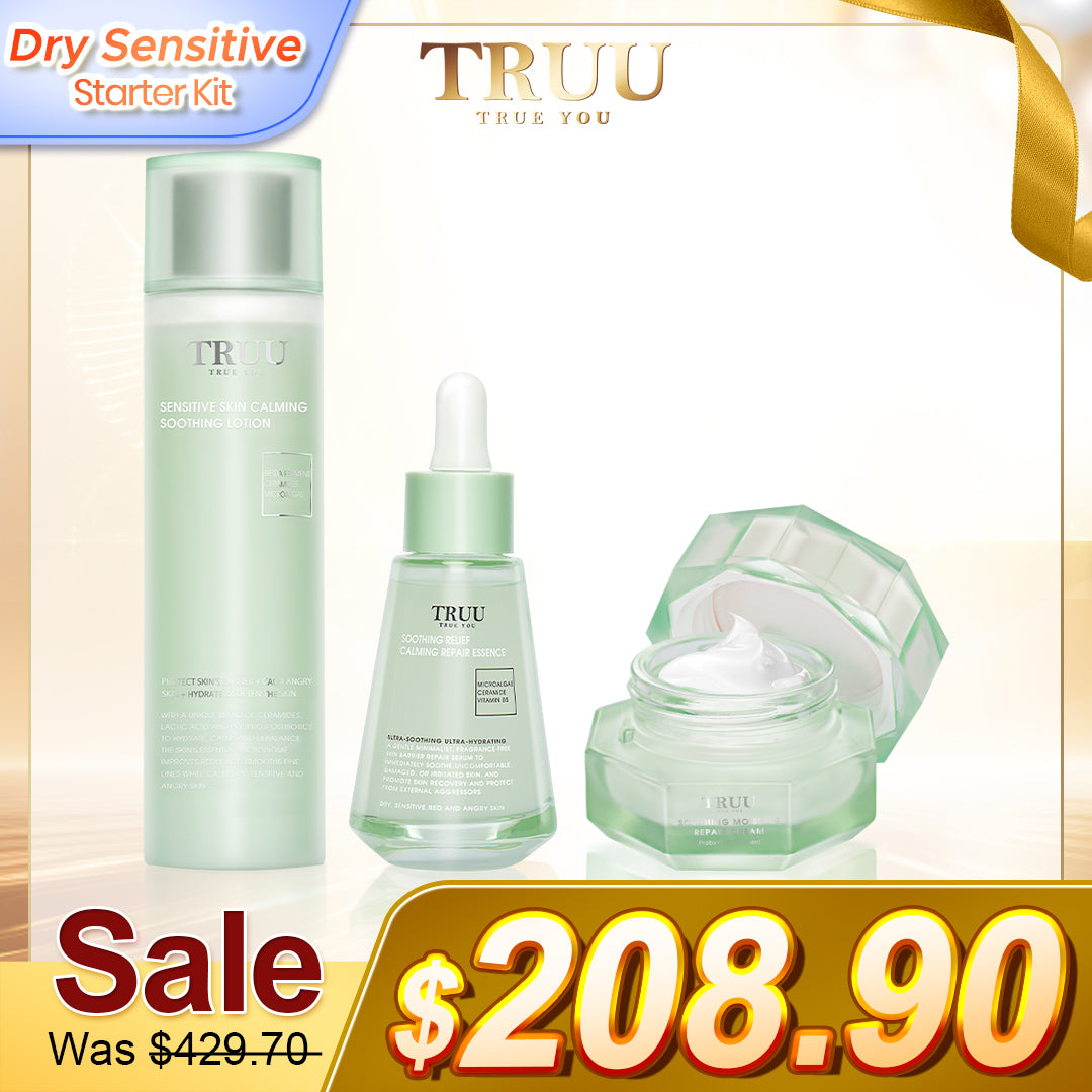 [Dry Sensitive] TRUU 76 Cleanser + Calming Soothing Lotion + Repair Cream
