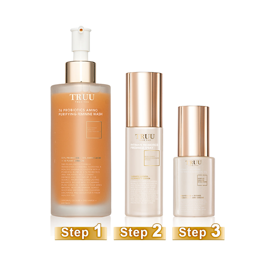 [Body] TRUU 7% Body Scrub + Body Treatment + 76 Feminine Wash