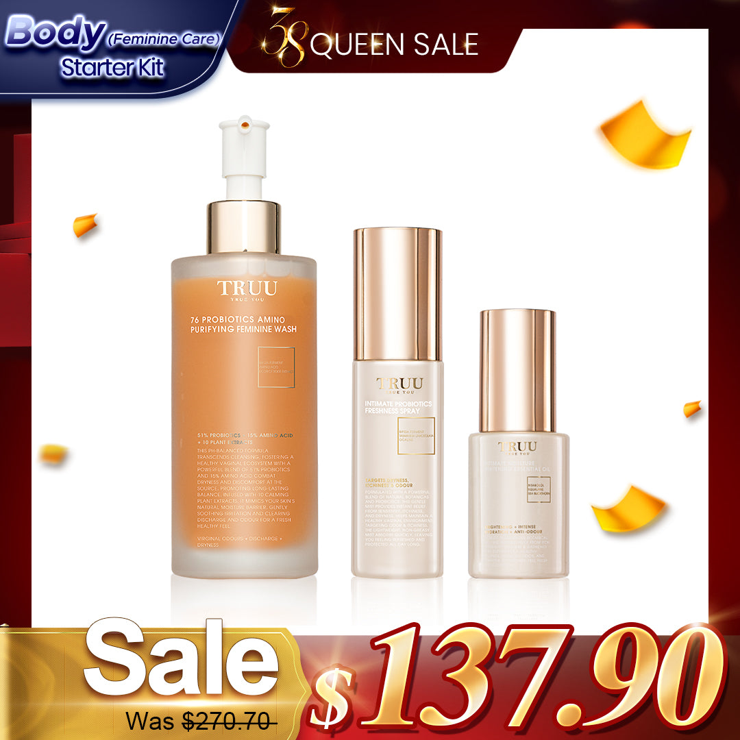 [Body] TRUU 7% Body Scrub + Body Treatment + 76 Feminine Wash