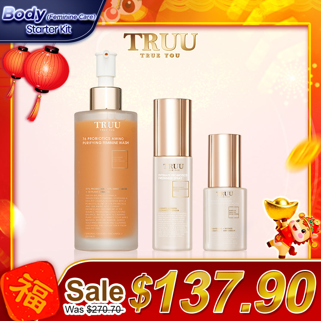 [Body] TRUU 7% Body Scrub + Body Treatment + 76 Feminine Wash