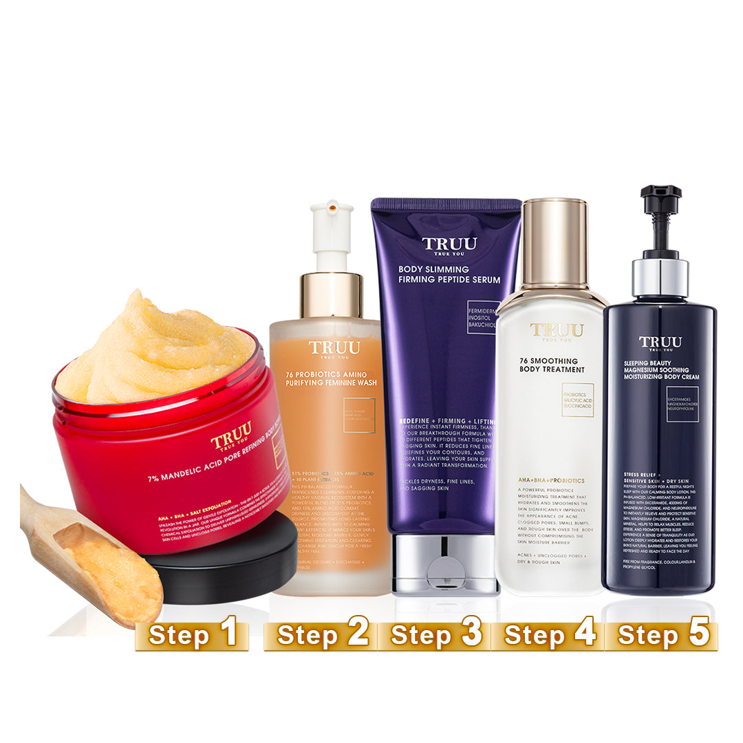 [Body] TRUU 7% Body Scrub + Body Treatment + 76 Feminine Wash